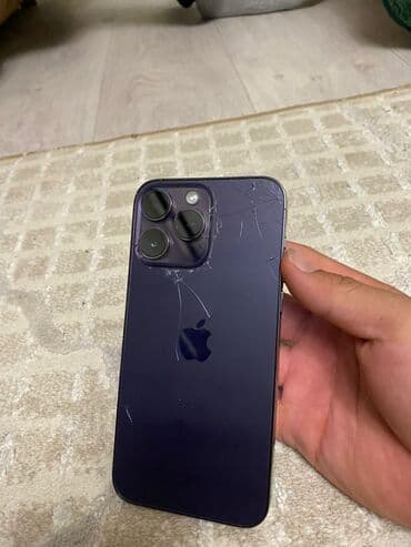 а 33 телефон: IPhone 14 Pro Max, Б/у, 256 ГБ, Deep Purple, Защитное стекло, Чехол, 73 % — 1