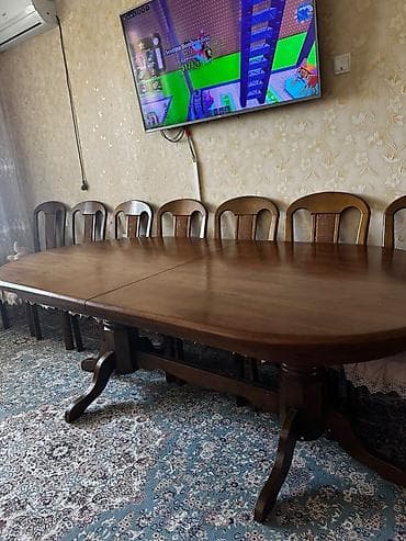 foldable table: Стол для зала, Б/у, Складная, Овальная — 4