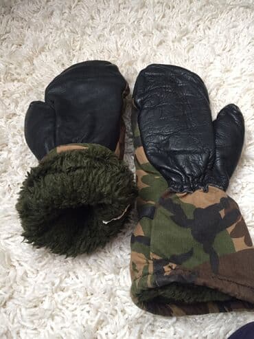 Эркектер кийими: Продаю варежки очень тёплые не промокаемые Кожа — 1
