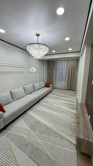 Квартиры: 2 комнаты, 58 м², Асанбай мкр Элитка, 11 этаж, Дизайнерский ремонт — 1
