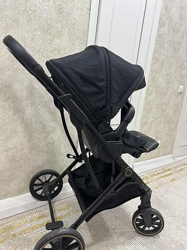 коляска текнум 3 в 1: Прогулочная коляска (чёрная) с поворотным прогулочным блоком. В — 1