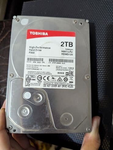 Принтерлер: Маалымат алып жүрүүчү, Колдонулган, Toshiba, HDD, 2 ТБ, 3.5", ПК үчүн — 2
