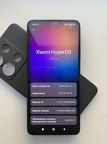 redmi note 10 pro: Redmi, Redmi Note 13, Б/у, 128 ГБ, цвет - Черный, 2 SIM — 2
