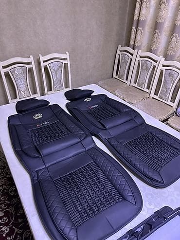 Чехлы Экокожа, С подушкой, цвет - Черный, Новый, Самовывоз