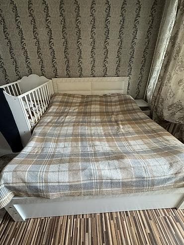 куплю бу мебел: Спальный гарнитур, Двуспальная кровать, цвет - Белый — 2