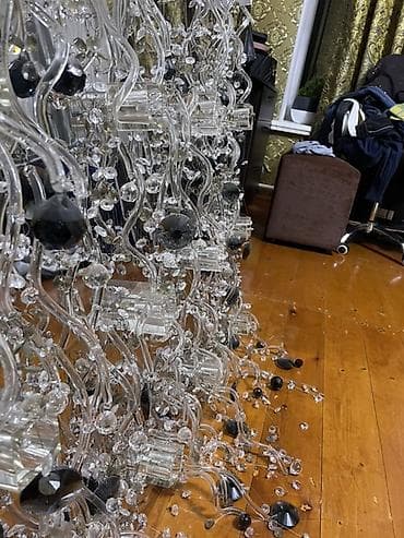 Люстралар: Потолочная люстра - Основание: зеркальная панель прямоугольной формы — 4