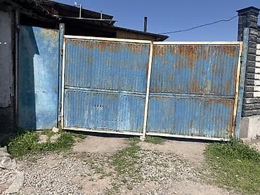 Металлические ворота распашные - Материал: стальной лист с продольной