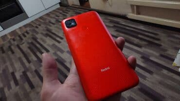 домашний телефон на сим карте: Redmi, Redmi 9C, Б/у, 64 ГБ, цвет - Оранжевый, 2 SIM — 1