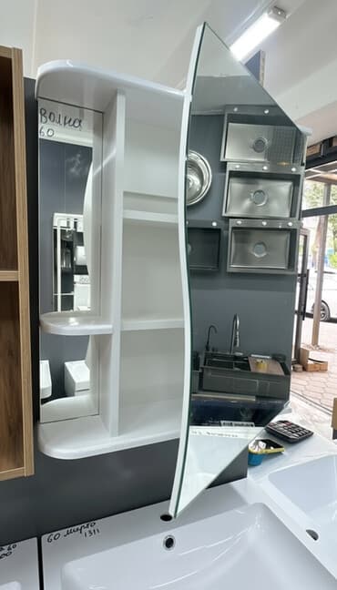 шкаф с зеркалом в ванную: Шкаф для ванной, С зеркалом — 1