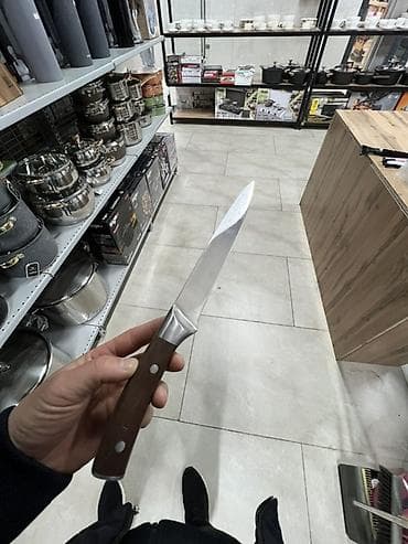 Посуда: Набор кухонных ножей HausRoland, 8 предметов, в деревянной подставке — 5