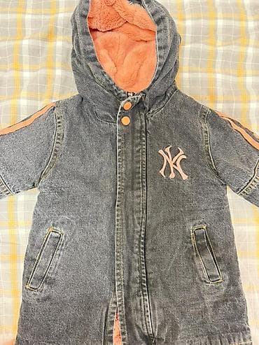 Платья: Набор верхней детской одежды. 1) Джинсовая парка с утеплителем — 1