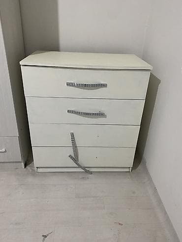 Комод для одежды, Без зеркала, ЛДСП, цвет - Белый