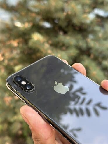 алмашам машинага: IPhone X, Б/у, 64 ГБ, Черный, Защитное стекло, Чехол, 100 % — 2