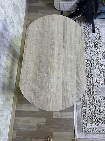 Журнальные столы: Журнальный столик из ЛДСП, цвет дуб сонома. - Форма столешницы — 2