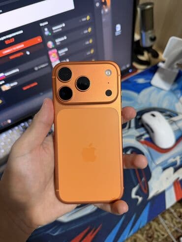 айфоны бишкек цена: IPhone 17 Pro, Колдонулган, 256 ГБ, Каптама, 100 % — 2