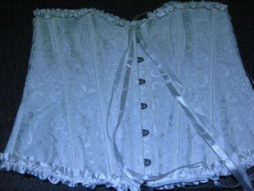 чачы casio: Бюстье! Женский атласный корсет со шнуровкой на спине + Размер — 3