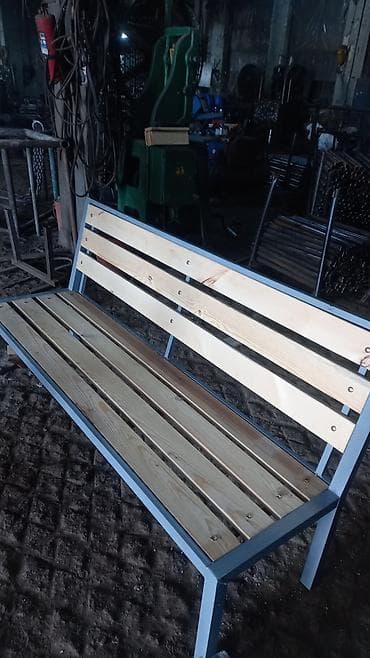 скамейка уличная: Скамейка Металл, Со спинкой, Без крыши — 6