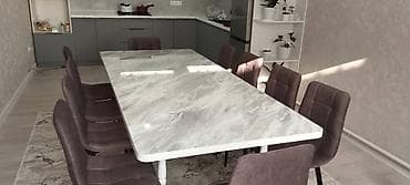 acne studios: Комплект столов и стульев на заказ, Для кухни, Прямоугольный — 10