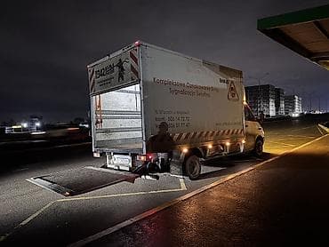 машина с манипулятором: Грузоперевозки на фургоне с гидробортом - Закрытый — 2