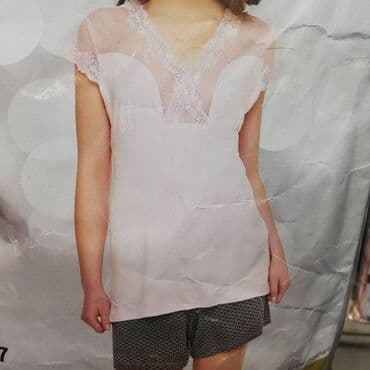 белая ночная сорочка: Ночные сорочки, ночная пижама с шортой.

Производство Турция — 4