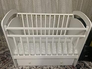 детски спални: Детская кроватка с маятниковым механизмом (поперечный кач) и выдвижным — 2