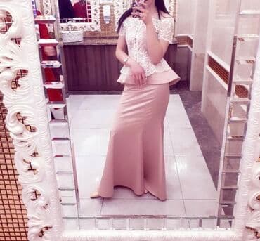 Вечернее платье, Русалка, Длинная модель, Без рукавов, S, M