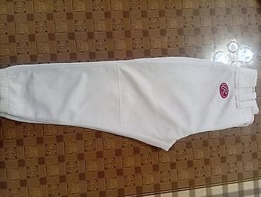 Сноуборды: Бейсбольные брюки Rawlings, белые - Классическая модель укороченного — 3