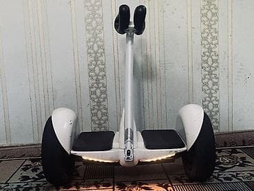 елек троный самакат: Гироскутер с ручкой-коленоупором (мини-сигвей) - Цвет: белый с — 4