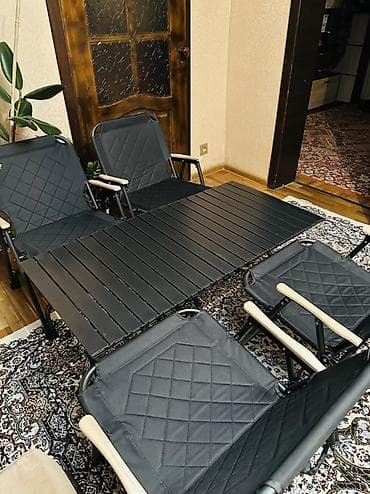 стол со стульями для гостинной: Комплект складной мебели для дома, дачи и кемпинга: стол + 4 кресла — 3