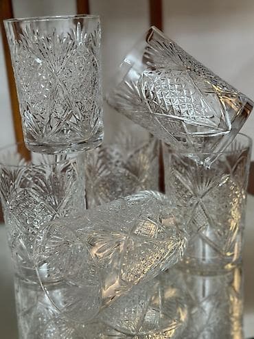 Хрустальные стаканы разные (Чехословакия) at lalafo.kg Хрустальные стаканы разные (Чехословакия)