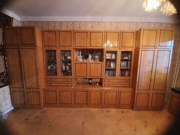 посуда для торта: Гарнитур для зала, Шкаф, Дерево, цвет - Коричневый — 2