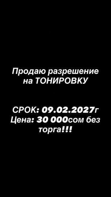 Разрешение на тонировку - Тип: разрешение на тонировку автомобиля -