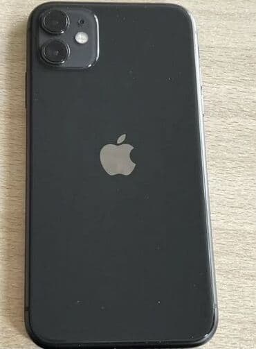 айфон колдонулган: IPhone 11, Колдонулган, 128 ГБ, Black Titanium, Коргоочу айнек, Куту, Каптама, 72 % — 1