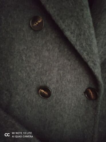 альпака пальто: Пальто, Классика, Альпака, Двубортная модель, L — 9