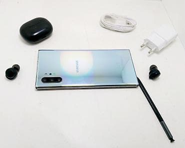 iphone kg: Samsung Note 10 Plus, Б/у, 256 ГБ, цвет - Серебристый, 1 SIM — 1