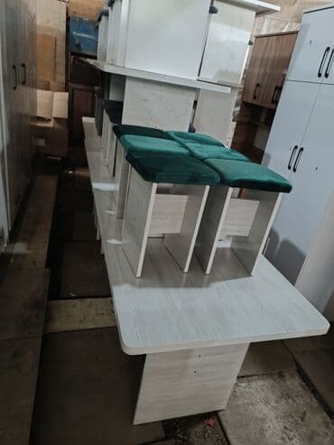 кухонный стол и стулья купить недорого: Кухонный стол и стул, Новый, Бесплатная доставка, цвет - Бежевый — 2