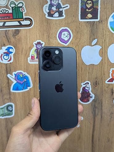 ipone 8plus: IPhone 14 Pro, Б/у, 128 ГБ, Black Titanium, Защитное стекло, 78 % — 2