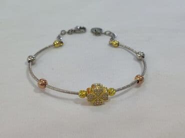 свадебные платья от производителя: Серебряный браслет 925 с напылением жёлтое золото Дизайн под Ванклиф — 3