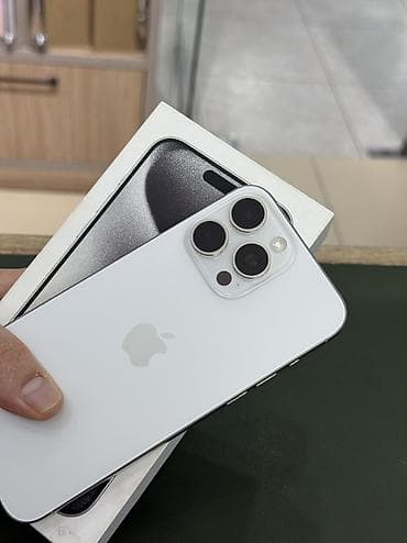 apple iphone 11: IPhone 15 Pro Max, Б/у, 256 ГБ, White Titanium, Коробка, 88 % — 2