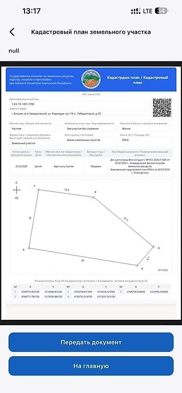 продаю зем долю: 433 соток, Для строительства, Красная книга — 1