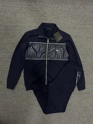 Мужской спортивный костюм, XL, 2XL, S, Prada, Новый, цвет - Синий, Самовывоз