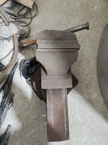 зажым: Тяжёлые поворотные тиски для слесарных/кузнечных работ + большой тиса — 2