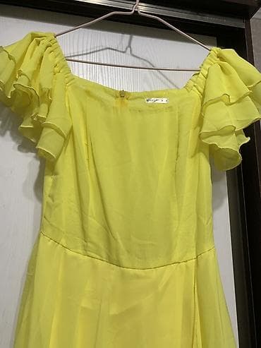 летние платье: Платье макси с открытыми плечами - Цвета: небесно‑голубой и — 3