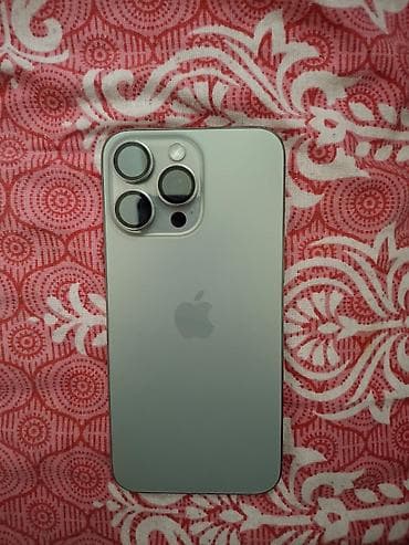 литиионые батареи: IPhone 15 pro max with box Color:Natural titanium 85% battery — 5