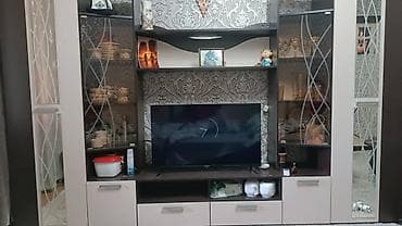 кухиный шкаф бу: Стенка-шкаф, Тип стенки-шкафа: Модульная, Для зала, Б/у, Особенности: С отделением под телевизор — 5