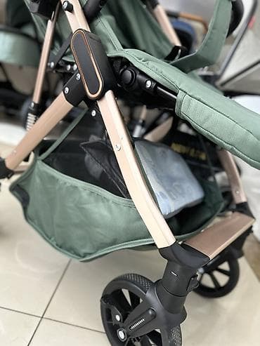 Прогулочная коляска компактного формата, цвет зеленый (хаки), рама — 5