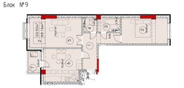 сдается квартира дордой моторс: 2 комнаты, 70 м², Элитка, 2 этаж, ПСО (под самоотделку) — 7