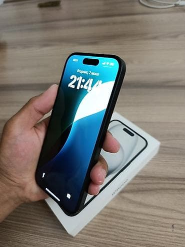 iphone plus: IPhone 15, Б/у, 256 ГБ, Черный, Кабель, 84 % — 3