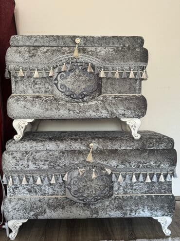 Сундук, Б/у, Для приданого невесты, Самовывоз, цвет - Серый at lalafo.kg Сундук, Б/у, Для приданого невесты, Самовывоз, цвет - Серый