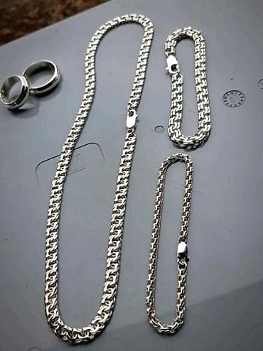 Жеке буюмдар: Серебряные Цепи и Браслеты Ручная работа 925-960 проба — 1